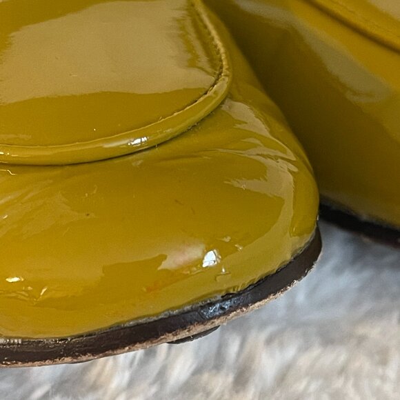 Tory Burch Ballet Loafer Mustard Patent Leather Size: 8 - Picture 5 of 16